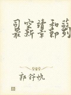 司空靖和苏月汐最新章节列表