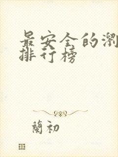 最安全的浏览器排行榜