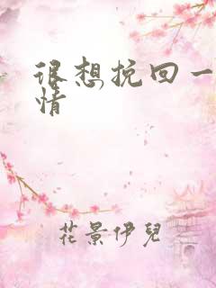 很想挽回一段感情