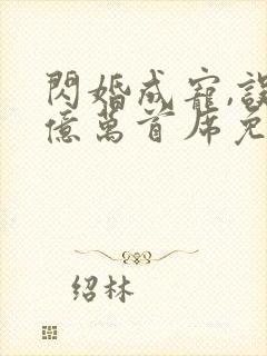 闪婚成宠,误嫁亿万首席免费阅读