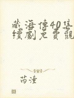 藏海传40集连续剧免费观看星辰网全集播放