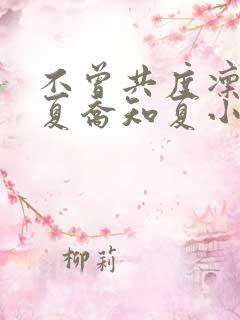 不曾共度凛冬初夏乔知夏小说