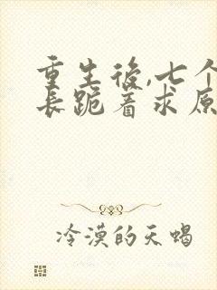 重生后,七个兄长跪着求原谅版