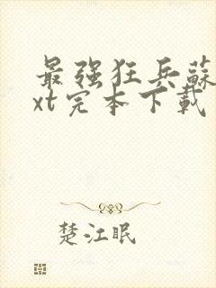 最强狂兵苏锐txt完本下载