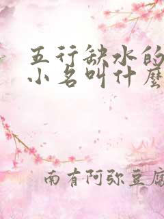 五行缺水的男孩小名叫什么好