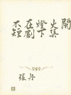 不在灯火阑珊处短剧下集