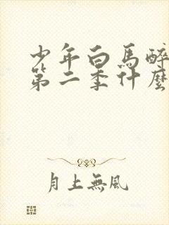 少年白马醉春风第二季什么时候出