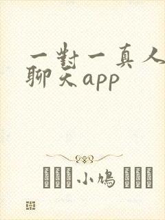 一对一真人视频聊天app