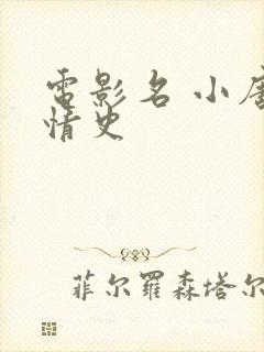 电影名 小唐璜情史