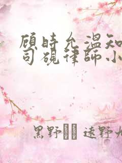 顾时允温知羽霍司砚律师小说名字