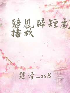 辞凤归短剧免费播放