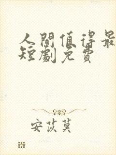 人间值得最清欢短剧免费