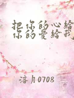 把你的心给我把你的爱给我这是什么歌