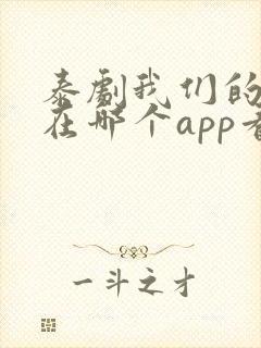 泰剧我们的秘密在哪个app看