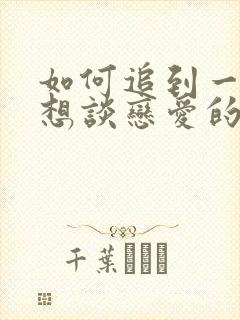 如何追到一个不想谈恋爱的女生