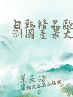 日韩精品欧美亚洲国产最大