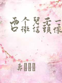 两个儿子一家四口微信头像