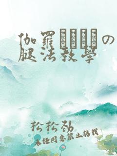 伽罗ちゃんへの腿法教学