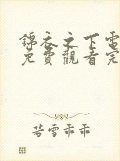 锦衣之下电视剧免费观看完整版全集