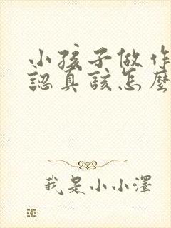 小孩子做作业不认真该怎么办