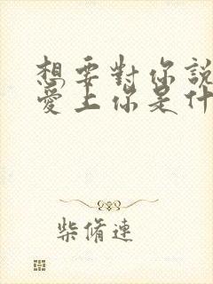 想要对你说我已爱上你是什么歌