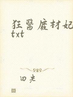 狂医废材妃下载txt