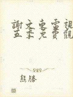 谢文东电视剧第五季免费观看在线