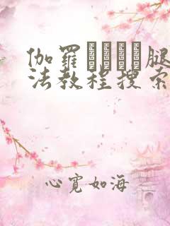 伽罗ちゃんが腿法教程搜索