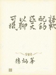 可以匹配语音随机聊天的软件