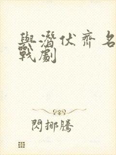 与潜伏齐名的谍战剧