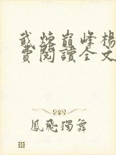 武炼巅峰杨开免费阅读全文