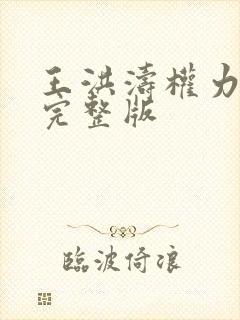 王洪涛权力巅峰完整版