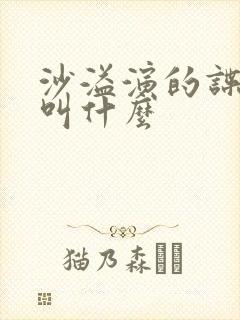 沙溢演的谍战剧叫什么