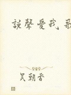说声爱我 歌曲