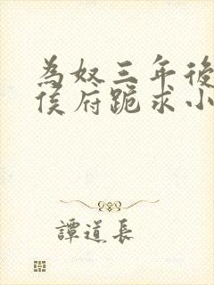 为奴三年后整个侯府跪求小说