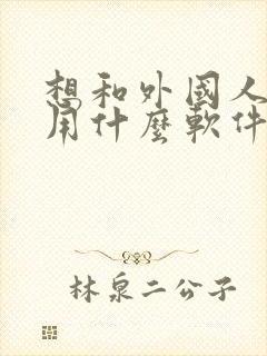 想和外国人聊天用什么软件