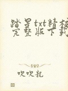 踏星txt精校完整版下载