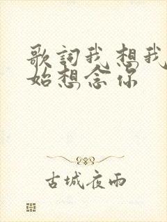 歌词我想我会开始想念你