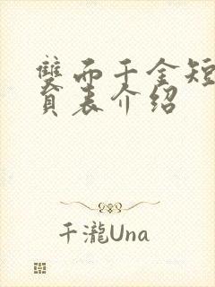 双面千金短剧演员表介绍