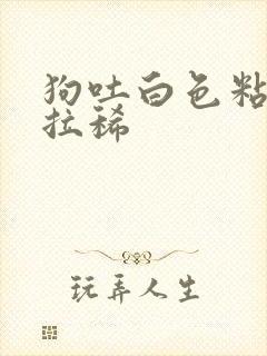 狗吐白色粘液还拉稀