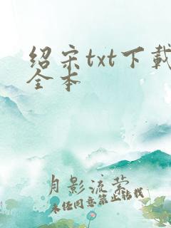 绍宋txt下载全本