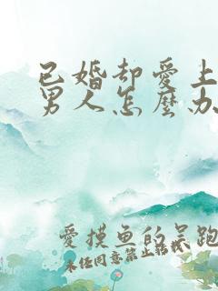 已婚却爱上别的男人怎么办