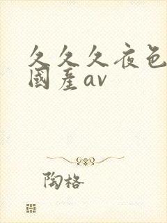 久久久夜色精品国产av