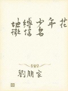 地缚少年花子君微信名