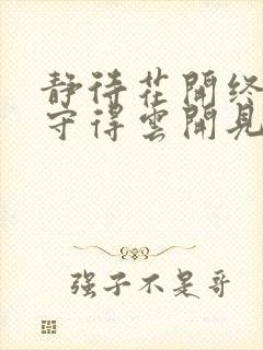 静待花开终有时守得云开见月明是什么意思