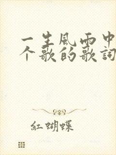 一生风雨中是哪个歌的歌词