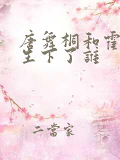 唐舞桐和霍雨浩生下了谁