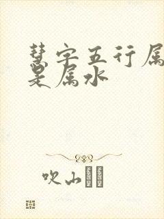 慧字五行属火还是属水