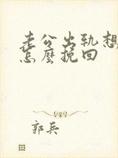 老公出轨想离婚怎么挽回