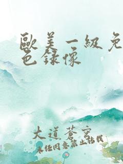 欧美一级免费黄色录像